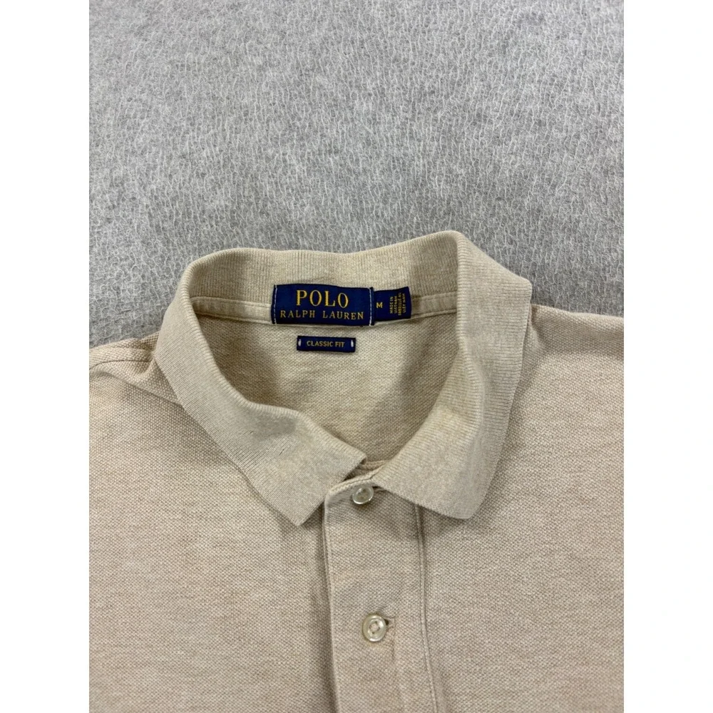 Polo Ralph Lauren Classic Solid Short Sleeve Polo Shirt (Men's Medium) Tan